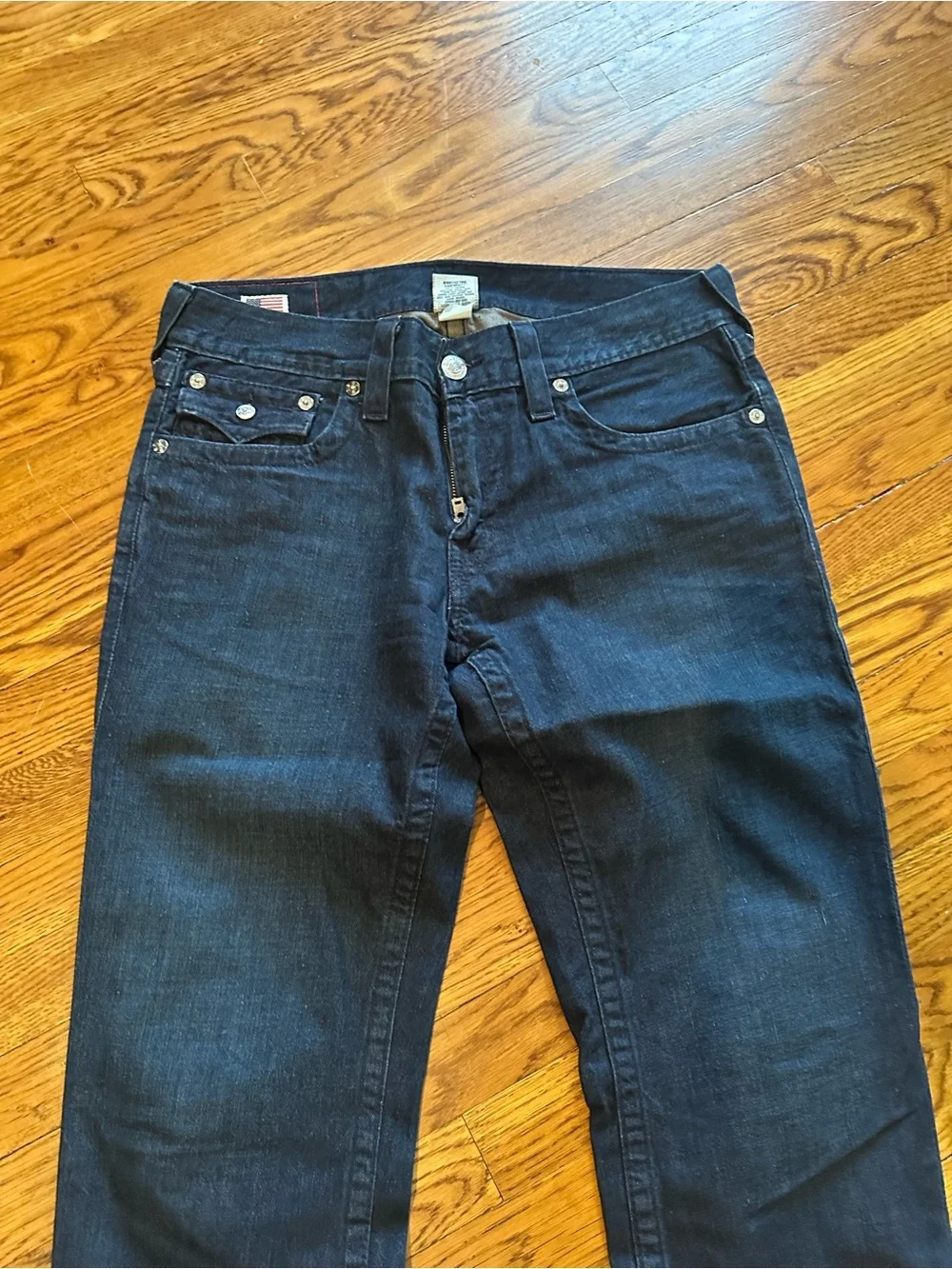 True Religion Men's Dark Blue Straight Fit Jeans Size 33